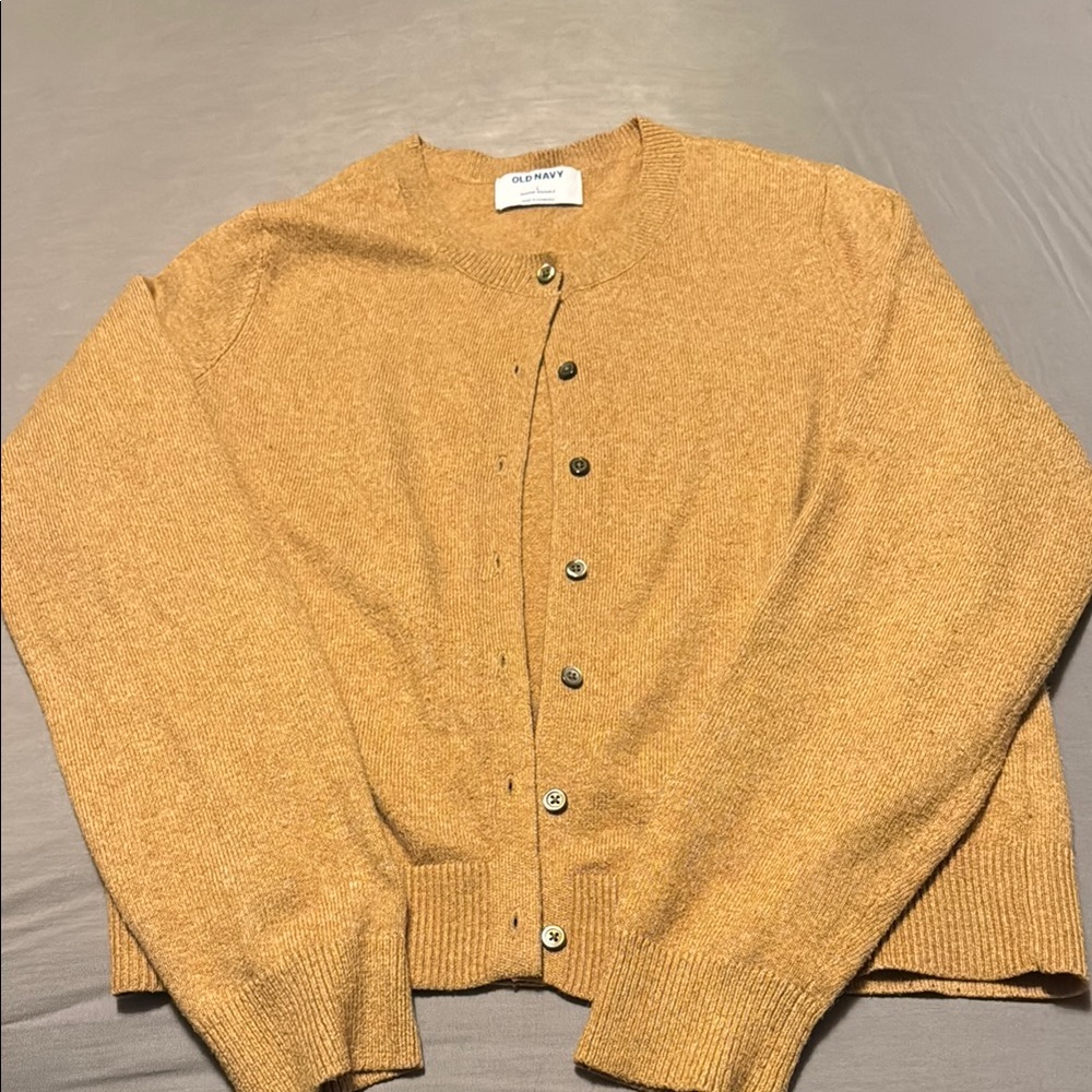 Camel brown Button-Up Cardigan